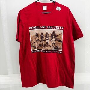 Native American Shirt Homeland Security Fighting Terrorism Since 1492 Indian Gun